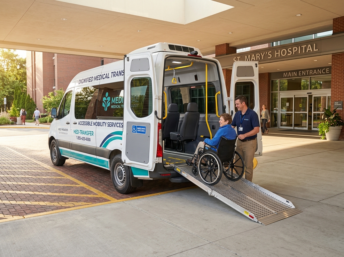 Premium Patient Transport Services Inc vehicle concept under accessible fleet outfitting